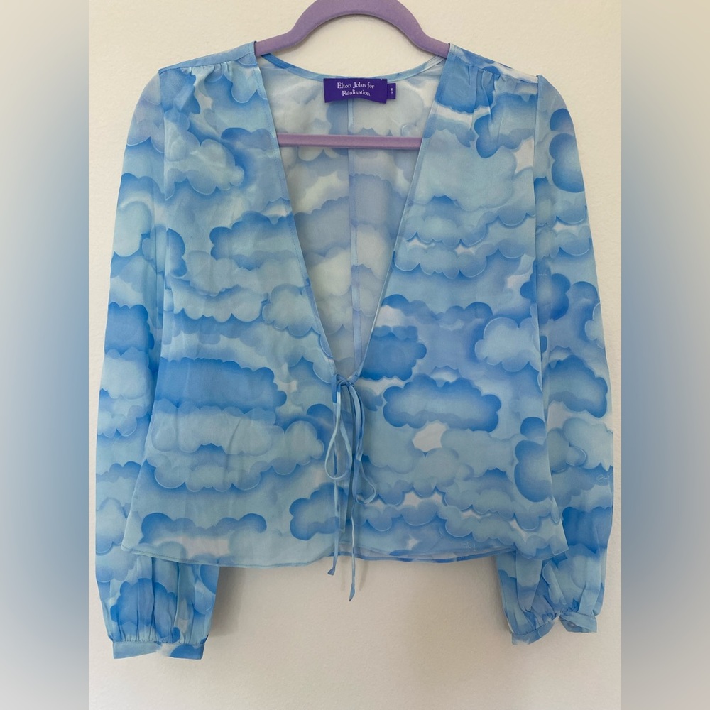 XS Elton John for Réalisation Par Silk Cloud Top